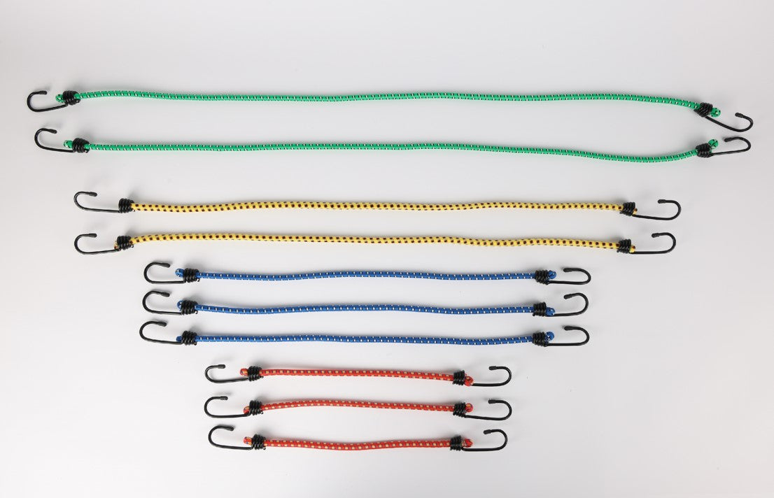 Lot de 10 tendeurs élastiques robustes avec crochets pour fixer, attacher ou maintenir vos objets en place.