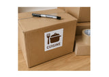 Lot étiquettes organisation cartons déménagement pictogrammes