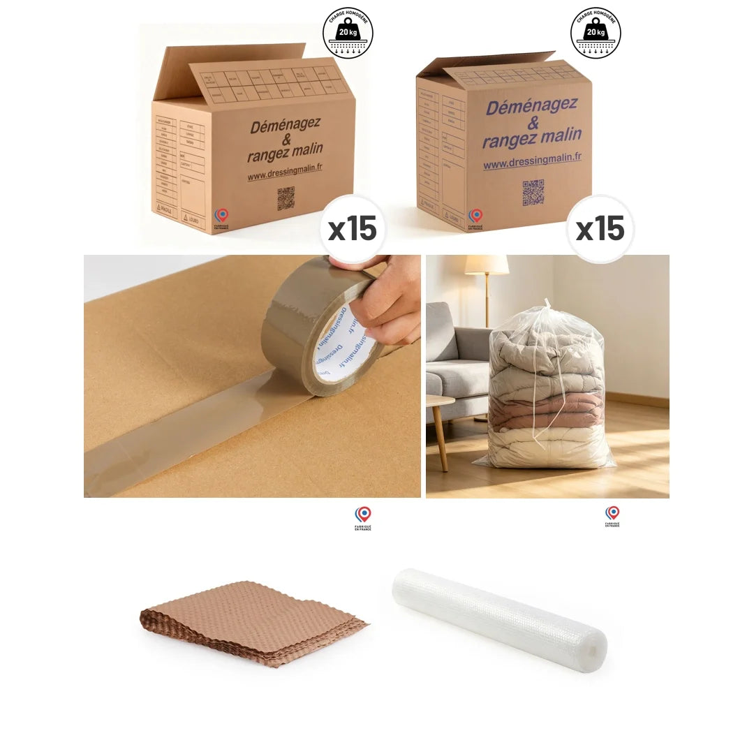 Kit Déménagement T2 43 pièces - Tout pour un déménagement simplifié