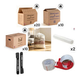 Kit Déménagement T3 – 48 pièces - Pack Complet pour Déménager un Logement de 3 Pièces