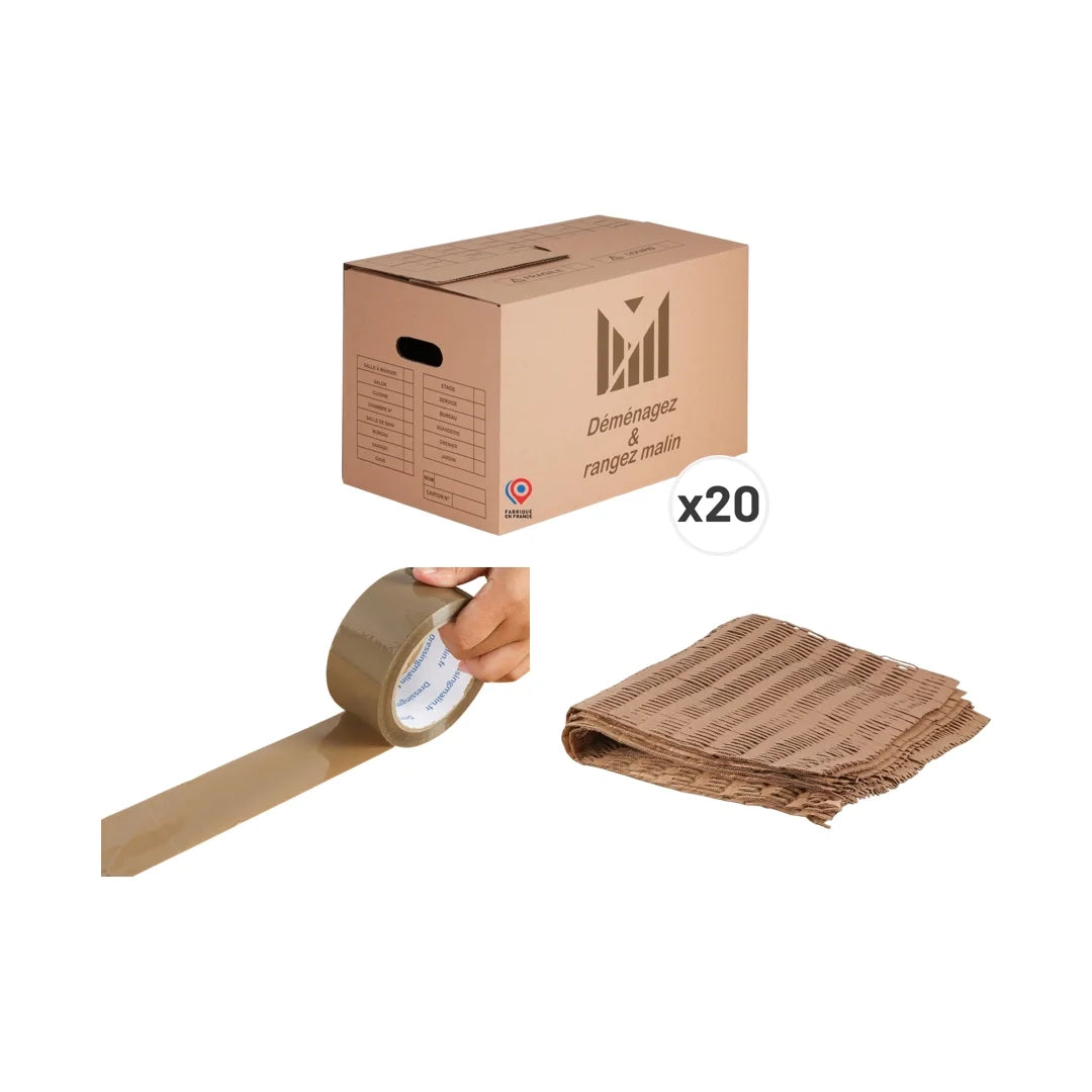 Kit Déménagement Étudiant / T1 – 22 pièces - Économique & Écologique